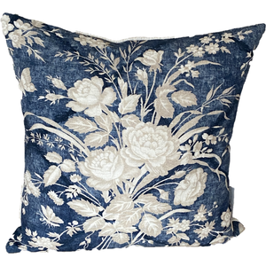 Eliza Floral Vintage Blue Cushion, Ralph Lauren Fabric