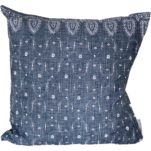 Ralph Lauren Mandan Paisley Denim cushion by Corinne & Crowley