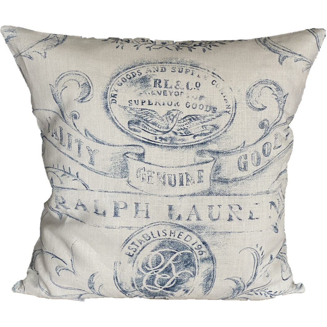 Ralph Lauren Gunnison Hopsack Porcelain cushion by Corinne & Crowley