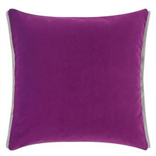 Load image into Gallery viewer, Varese Damson &amp; Cassis Velvet Cushion reverse, by Designers Guild