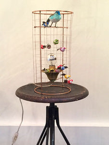 Copper Lamp, Mini Lamp Volières by Matthieu Challiers