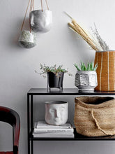 Load image into Gallery viewer, Bloomingville Ignacia White Stoneware Flowerpot On Sideboard