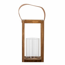 Load image into Gallery viewer, Bloomingville Lyra Wood Lantern with Glass