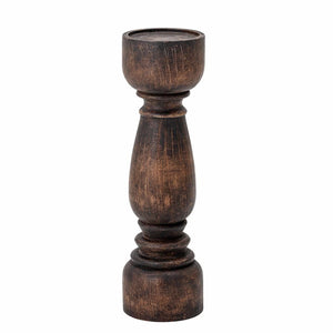 Theron Pedestal Candle Holder, Mango Wood