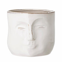 Indlæs billede til gallerivisning Ignacia Stoneware Flowerpot, White